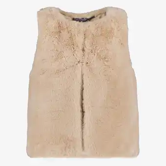 Scapino TwoDay meisjes gilet van imitatiebont beige aanbieding