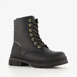 Scapino Blue Box meisjes veterboots zwart goud aanbieding