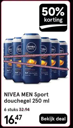 Etos NIVEA MEN Sport douchegel aanbieding