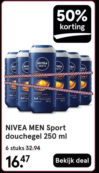 Etos NIVEA MEN Sport douchegel aanbieding