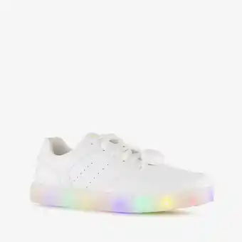 Scapino Scapino unisex sneakers wit met lichtjes in regenboogkleuren aanbieding