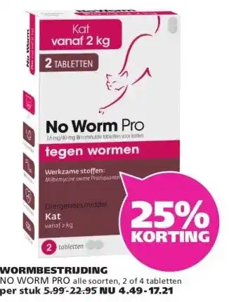 Ranzijn WORMBESTRIJDING NO WORM PRO aanbieding