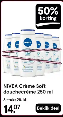 Etos NIVEA Crème Soft douchecrème aanbieding