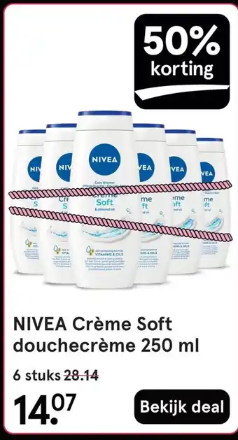 Etos NIVEA Crème Soft douchecrème aanbieding