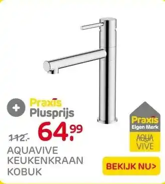Praxis AquaVive keukenkraan Kobuk chroom aanbieding