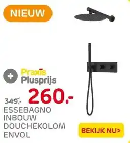 Praxis Essebagno inbouw douchekolom Envol zwart aanbieding