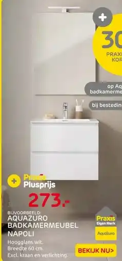 Praxis Aquazuro Wastafelonderkast Napoli 59cm - aanbieding