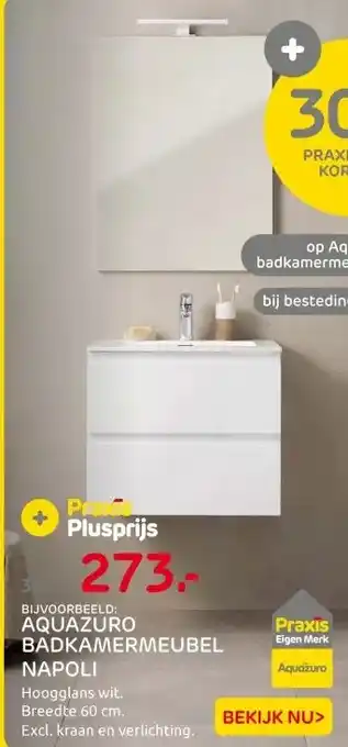 Praxis Aquazuro Wastafelonderkast Napoli 59cm - aanbieding
