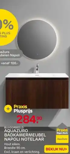 Praxis Aquazuro Wastafelonderkast Napoli 90cm - aanbieding