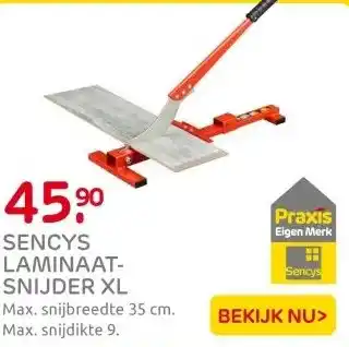 Praxis Sencys laminaatsnijder XL aanbieding
