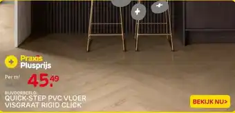Praxis Quick-Step PVC visgraat vloer Rigid aanbieding