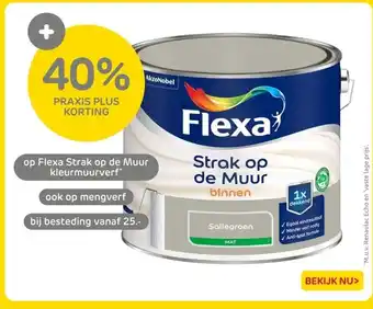 Praxis Flexa Strak op de muur kleurmuurverf aanbieding