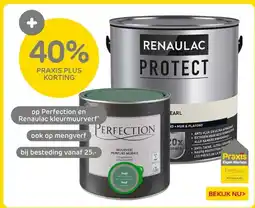 Praxis Perfection en Renaulac kleurmuurverf aanbieding