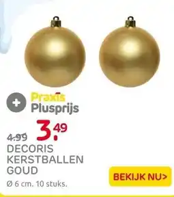 Praxis Decoris Bal Glas - Lichtgoud - 6cm aanbieding