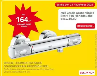 Praxis Grohe Thermostatische Douchekraan aanbieding