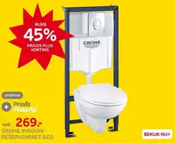 Praxis Grohe Solido Inbouwtoilet set met aanbieding
