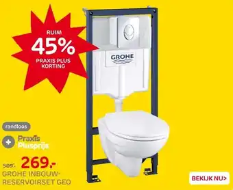Praxis Grohe Solido Inbouwtoilet set met aanbieding