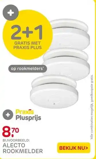 Praxis Alecto rookmelder SA20 wit batterij aanbieding