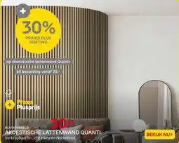 Praxis Quanti Akoestische Lattenwand - Walnoot aanbieding