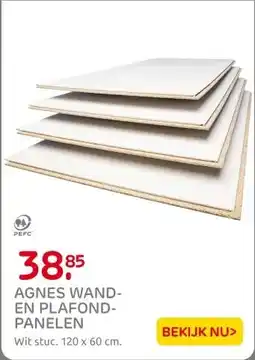 Praxis Agnes wand-en plafondplaat T&G 4-z wit aanbieding