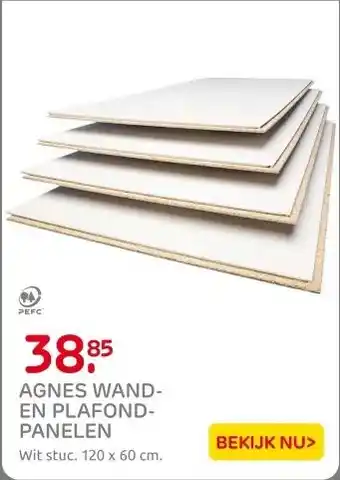 Praxis Agnes wand-en plafondplaat T&G 4-z wit aanbieding