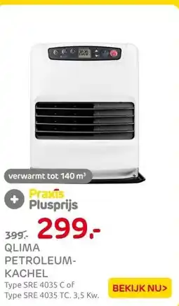 Praxis Qlima petroleumkachel SRE 4035 TC aanbieding