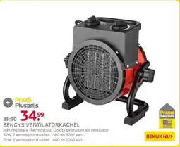 Praxis Sencys ventilatorkachel 2kW aanbieding