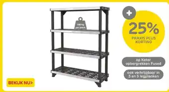 Praxis Keter opbergrekken Fused aanbieding