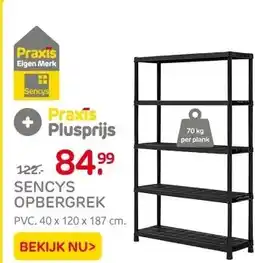 Praxis Sencys Stellingkast - 187x120x40cm - aanbieding