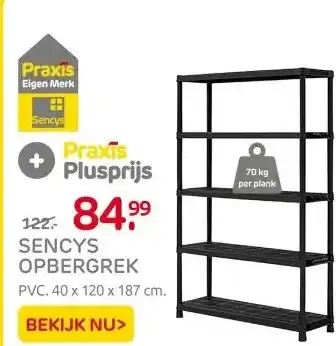 Praxis Sencys Stellingkast - 187x120x40cm - aanbieding