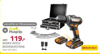 Praxis Worx Accuboormachine WX100.1 - 20V - (2x aanbieding