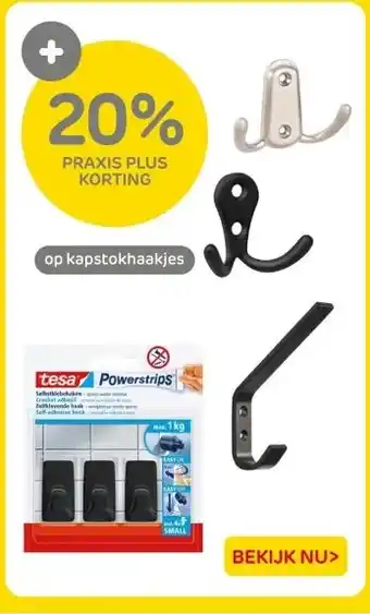 Praxis kapstokhaakjes aanbieding