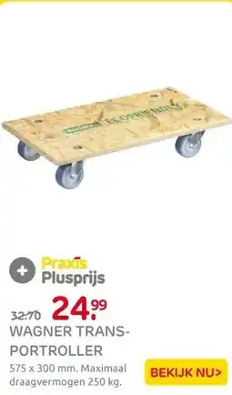 Praxis Wagner transportroller 575x300mm – aanbieding