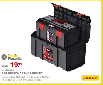 Praxis Qbrick gereedschapskoffer set Regular aanbieding