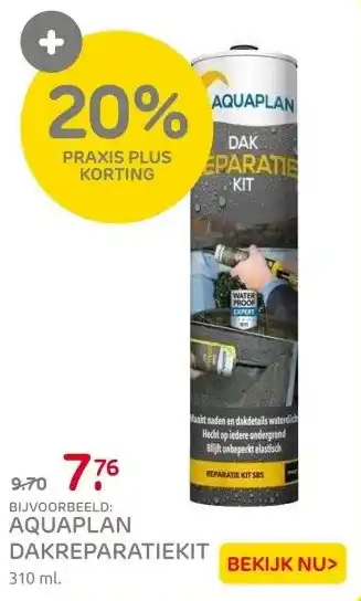 Praxis Aquaplan dakreparatiekit - Waterdicht - aanbieding
