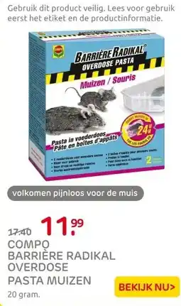 Praxis Compo Radikal Overdose Lokaas - Pasta - aanbieding