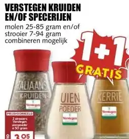 MCD Supermarkt VERSTEGEN KRUIDEN EN/OF SPECERIJEN aanbieding