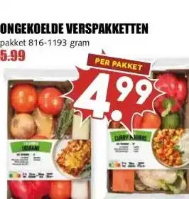 MCD Supermarkt ONGEKOELDE VERSPAKKETTEN aanbieding