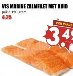 MCD Supermarkt VIS MARINE ZALMFILET MET HUID aanbieding