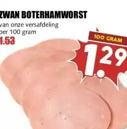 MCD Supermarkt ZWAN BOTERHAMWORST aanbieding
