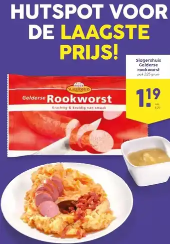 MCD Supermarkt Slagershuis Gelderse rookworst aanbieding