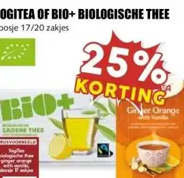 MCD Supermarkt YOGITEA OF BIO+ BIOLOGISCHE THEE aanbieding