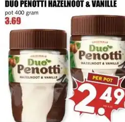 MCD Supermarkt DUO PENOTTI HAZELNOOT & VANILLE aanbieding