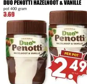 MCD Supermarkt DUO PENOTTI HAZELNOOT & VANILLE aanbieding