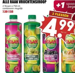 MCD Supermarkt ALLE RAAK VRUCHTENSIROOP aanbieding