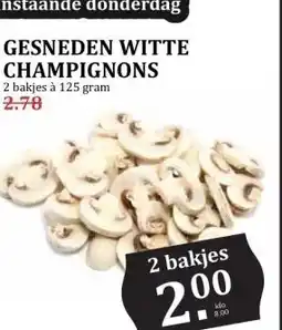 MCD Supermarkt GESNEDEN WITTE CHAMPIGNONS aanbieding