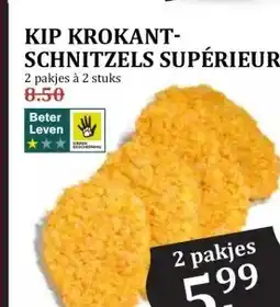 MCD Supermarkt KIP KROKANT- SCHNITZELS SUPÉRIEUR aanbieding