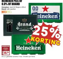MCD Supermarkt HEINEKEN PILS OF 0.0% OF BRAND aanbieding
