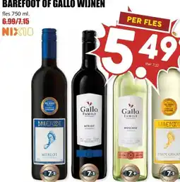 MCD Supermarkt BAREFOOT OF GALLO WIJNEN aanbieding