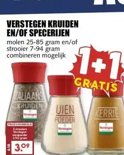 MCD Supermarkt VERSTEGEN KRUIDEN EN/OF SPECERIJEN aanbieding